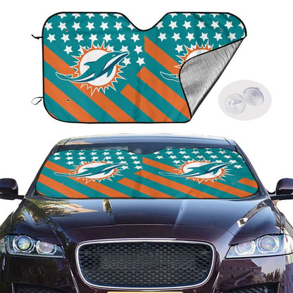 Miami Dolphins Print Car windshield sunshades suitable for front Car windshield sunshades