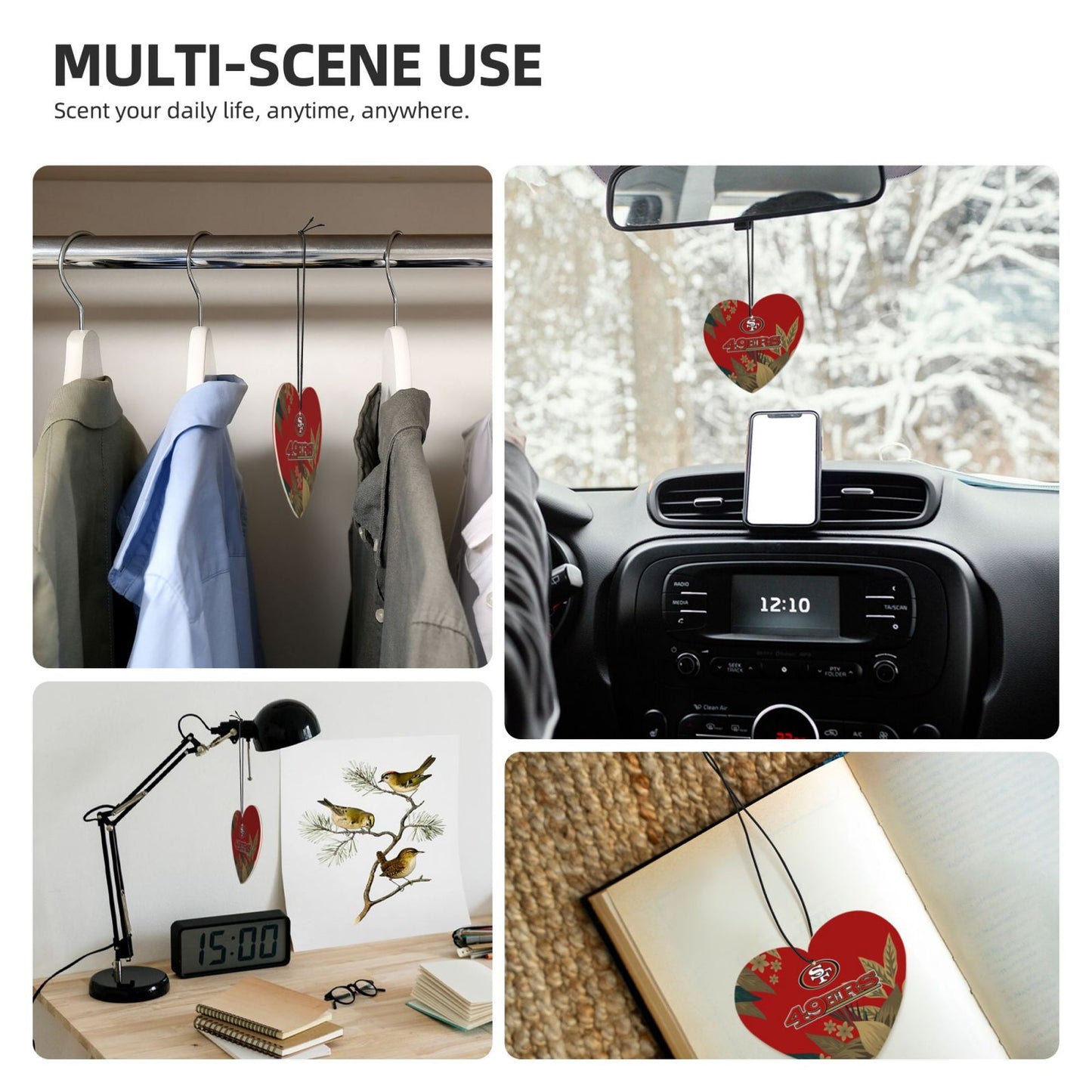 4pcs- San Francisco 49ers car aromatherapy tablets Car Air Fresheners Cards Set