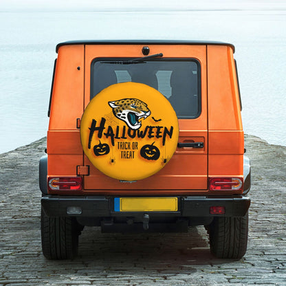 Jacksonville Jaguars print wheel dust cover Halloween pumpkin lantern printed car tire cover