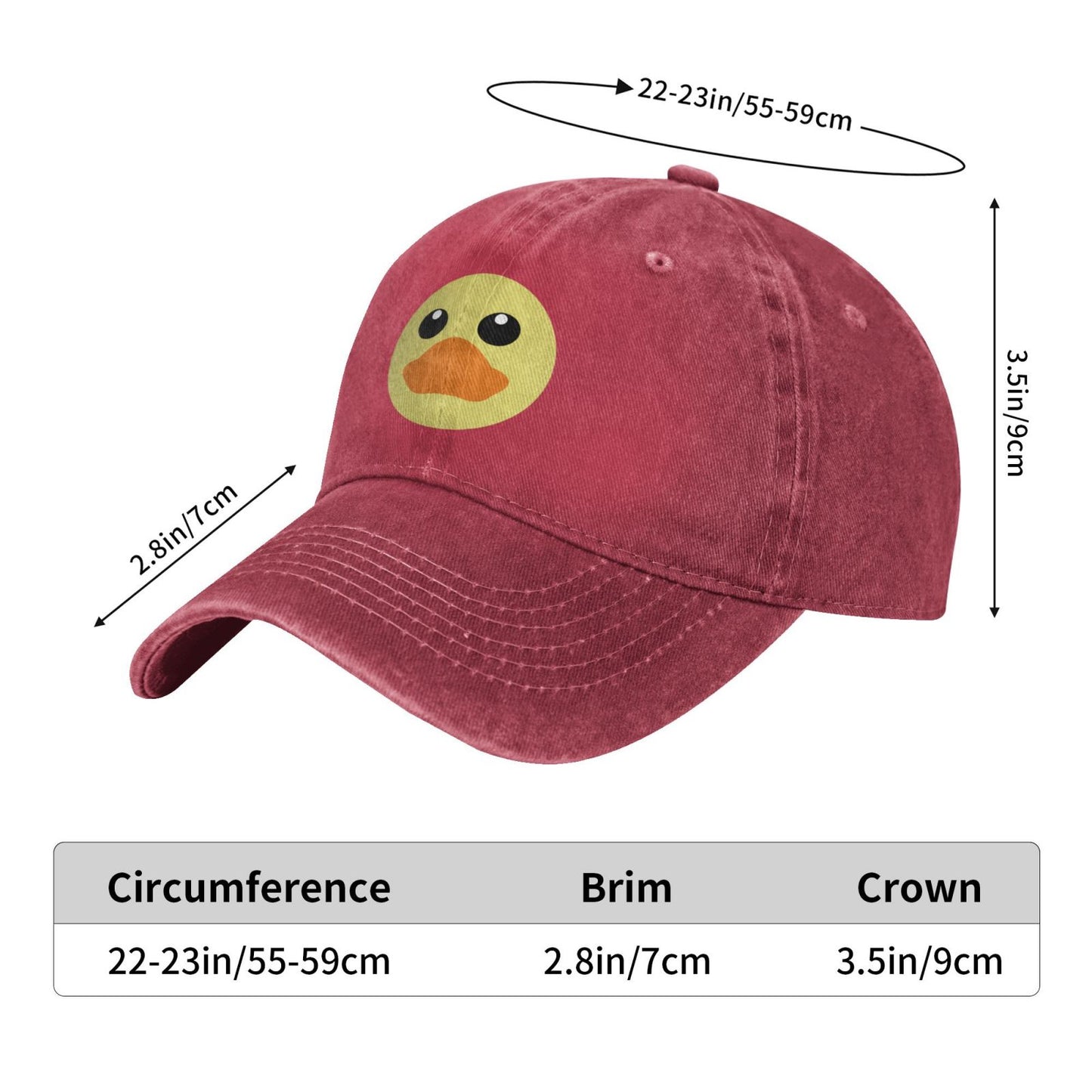Rubber Duck Printed unisex baseball cap adjustable cap outdoor sun hats trucker hat
