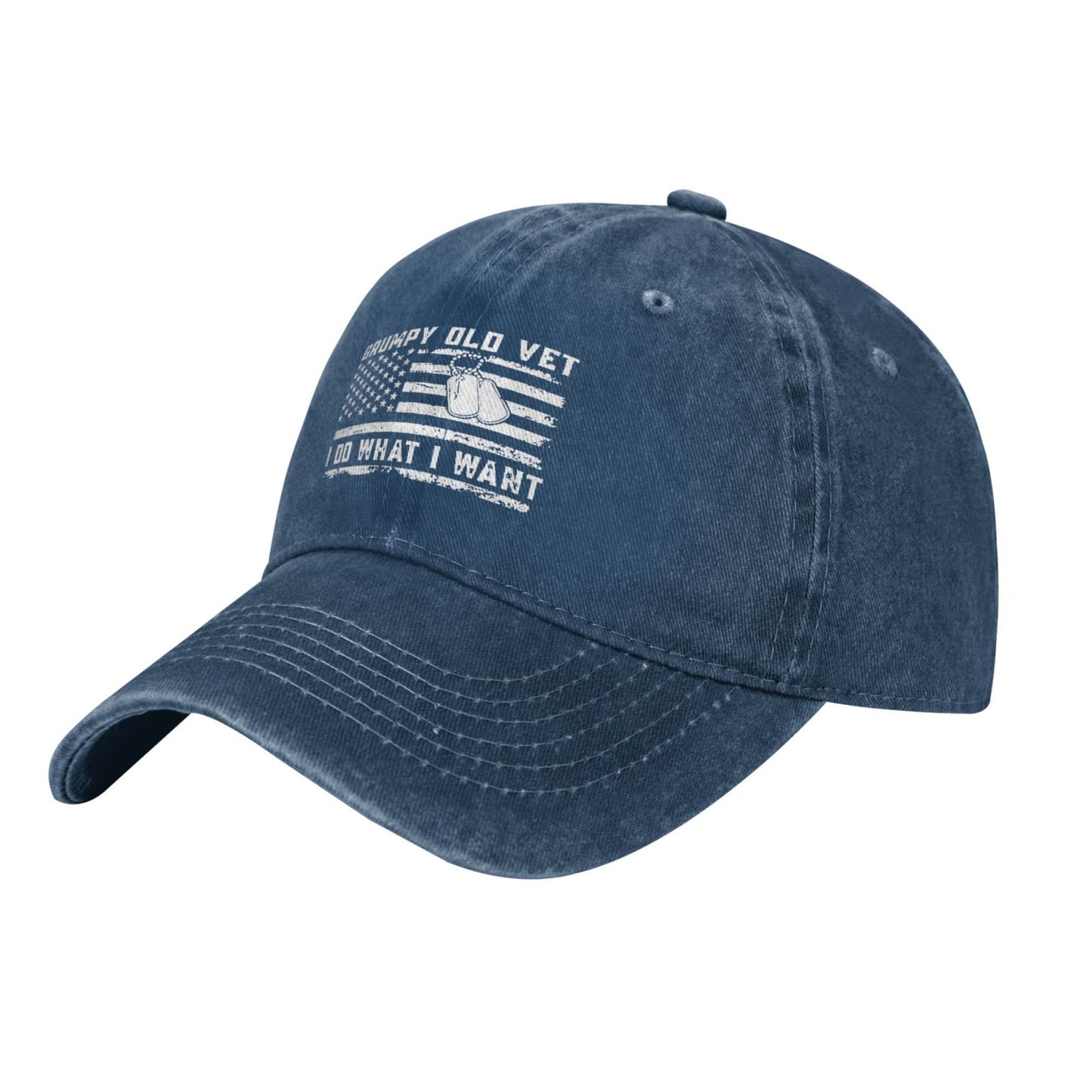 Military Veteran Grumpy Old Vet I Do What I Want Printed unisex baseball cap adjustable cap outdoor sun hats trucker hat