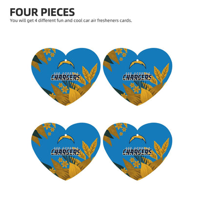 4pcs- San Diego Chargers car aromatherapy tablets Car Air Fresheners Cards Set