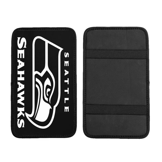 Car armrest box pad Seattle Seahawks 3 Printed center armrest box pad protective pad
