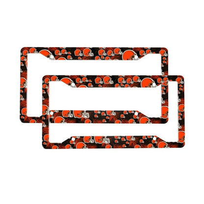 Cleveland Browns Print Car license plate frame four hole license plate holder (one pair)