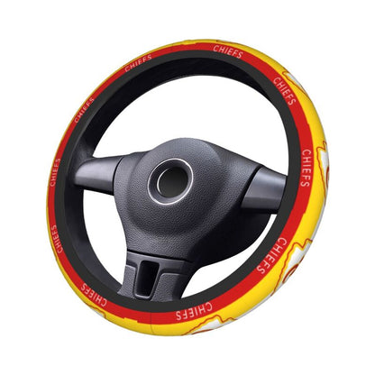 Kansas City Chiefs 2 Printed breathable elastic steering wheel anti slip cover