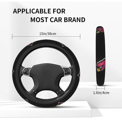 Arizona Cardinals Printed breathable elastic steering wheel protective cover