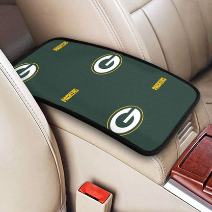 Car armrest box pad Green Bay Packers Printed center armrest box pad protective pad
