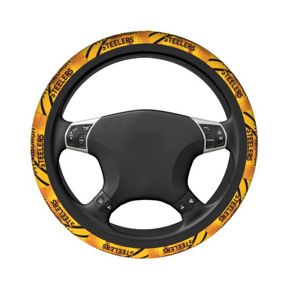 Pittsburgh Steelers 7 Printed breathable anti slip cover elastic steering wheel cover