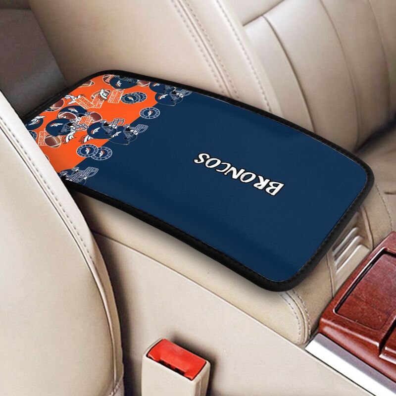 Denver Broncos print Car center console armrest pad car armrest protective cover