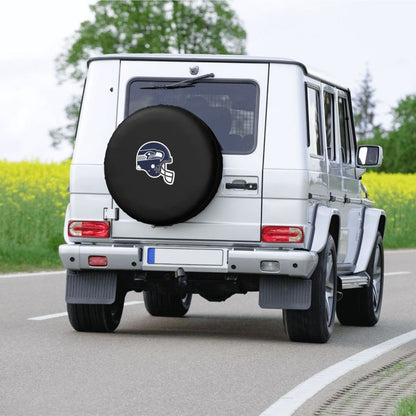 Seattle Seahawks 2 Car tire protective cover waterproof and dustproof tire cover