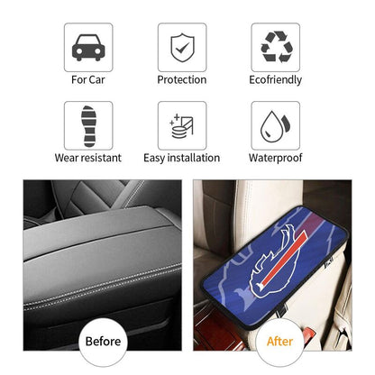 Car armrest box pad Buffalo Bills 4 Printed central armrest box cushion protective pad