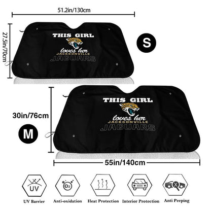 Jacksonville Jaguars Printing multi size car front windshield sunshade car windshield sunshade