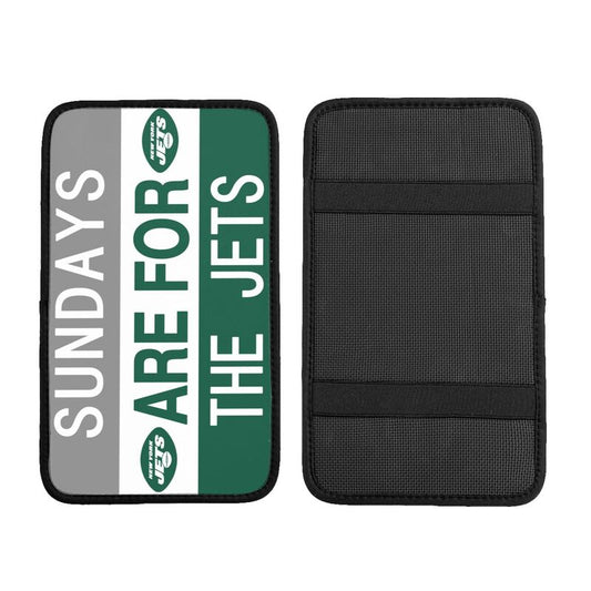 New York Jets Personalized printed car armrest cover Car handrail box cushion