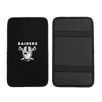 Car armrest box pad Las Vegas Raiders 1 Printed central armrest box pad protective pad