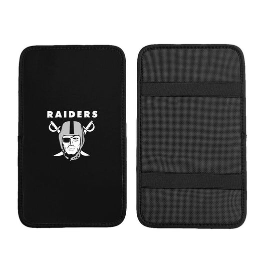 Car armrest box pad Las Vegas Raiders 1 Printed central armrest box pad protective pad