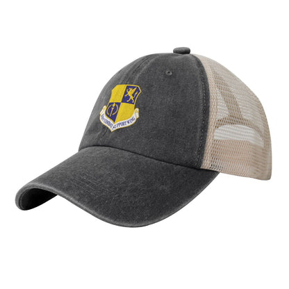 501st Combat Support Wing Printed unisex baseball cap adjustable grid baseball cap veteran gift