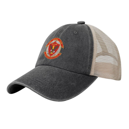 1MEB Printed unisex baseball cap adjustable grid baseball cap veteran gift