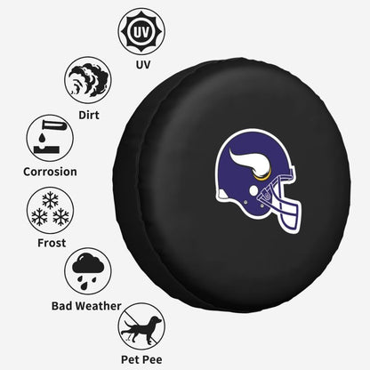 Minnesota Vikings 3 Car tire protective cover waterproof and dustproof tire cover