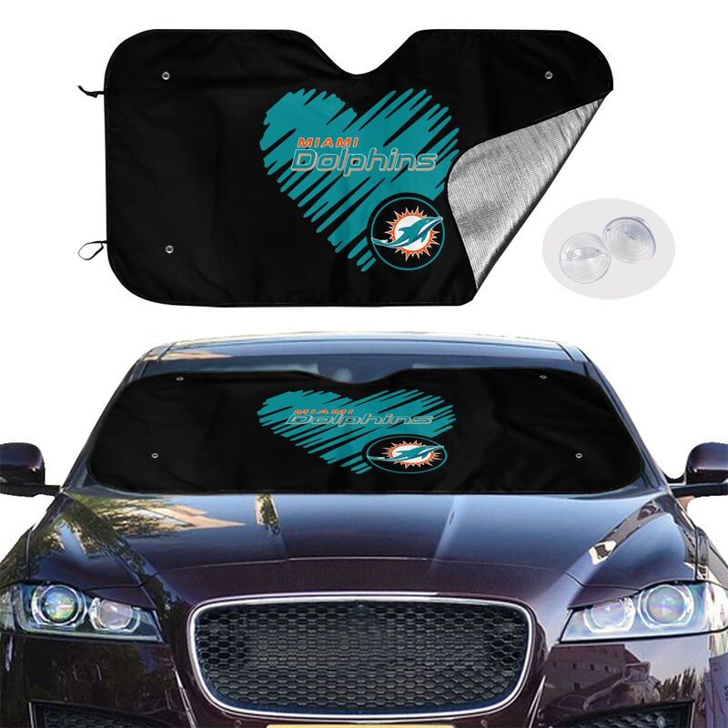Miami Dolphins Printing is suitable car front windshield sunshades Car windshield sunshades