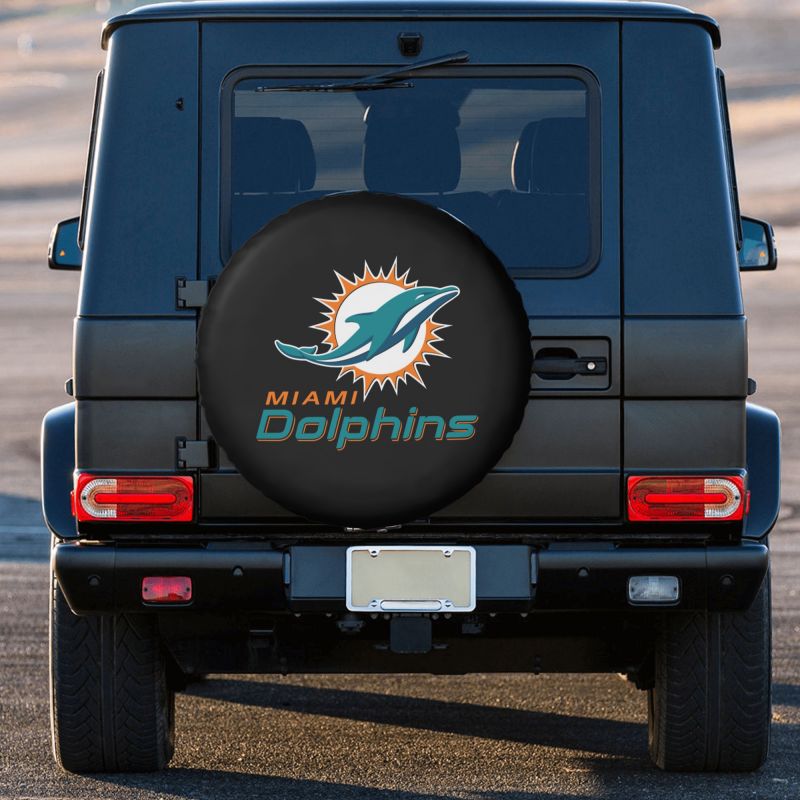 Miami Dolphins Car tire protective cover waterproof and dustproof tire cover