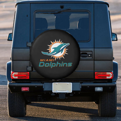 Miami Dolphins Car tire protective cover waterproof and dustproof tire cover