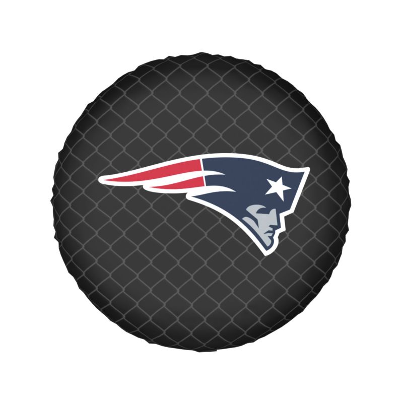 New England Patriots Grid background car tire waterproof dustproof protective cover