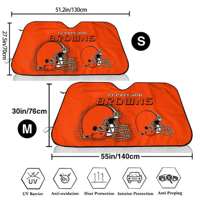 Cleveland Browns Printing Car windshield sunshades is suitable car front windshield sunshades