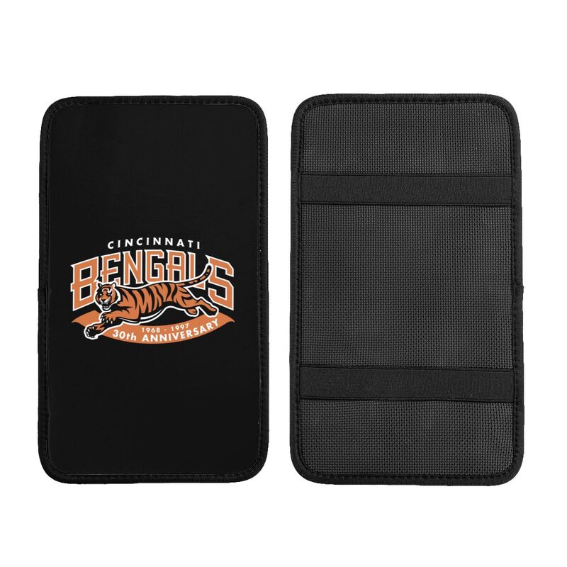 Car armrest box pad Cincinnati Bengals 4 Printed center armrest box pad protective pad
