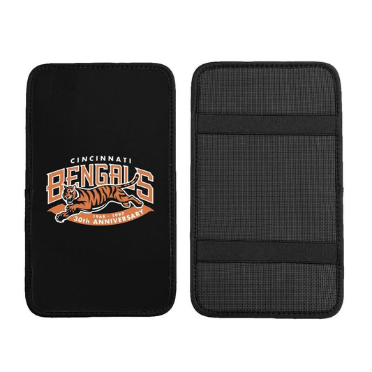 Car armrest box pad Cincinnati Bengals 4 Printed center armrest box pad protective pad