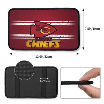Car armrest box pad Kansas City Chiefs 2 Printed central armrest box cushion protective pad