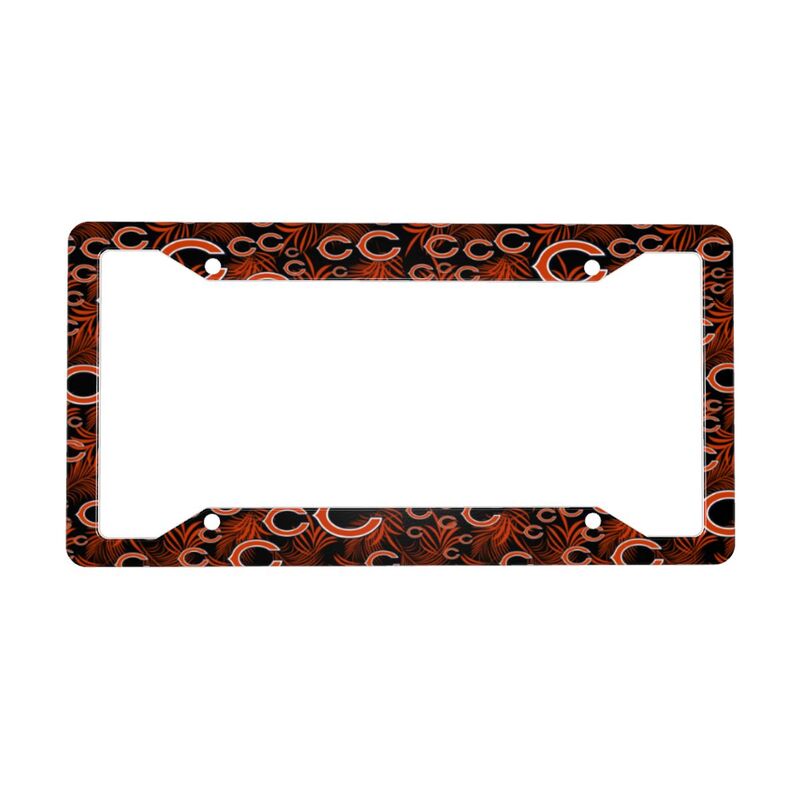 Chicago Bears Print Car license plate frame four hole license plate holder (one pair)