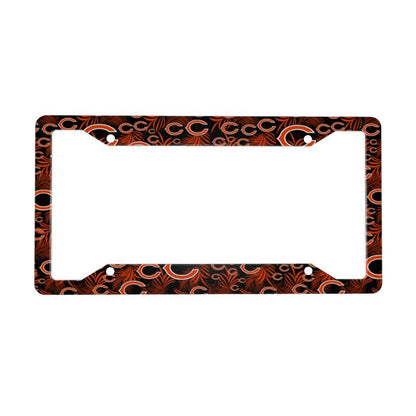Chicago Bears Print Car license plate frame four hole license plate holder (one pair)
