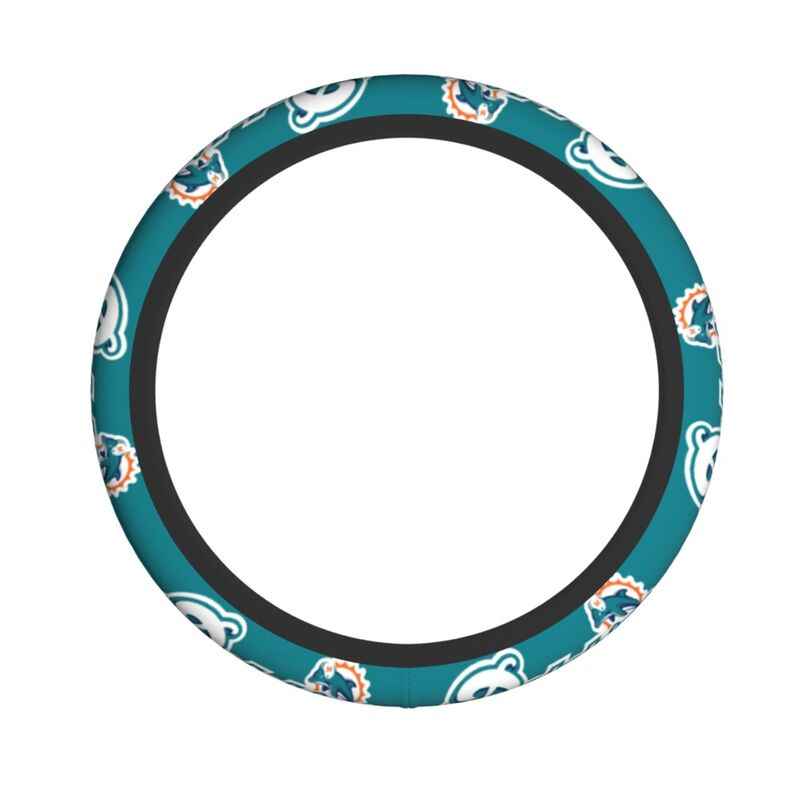 Miami Dolphins Printed breathable elastic steering wheel anti slip cover