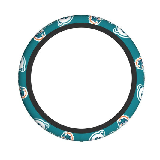 Miami Dolphins Printed breathable elastic steering wheel anti slip cover