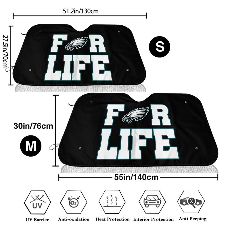 Philadelphia Eagles 4 Printed car windshield sunshade (multi size)  front windshield sunshade