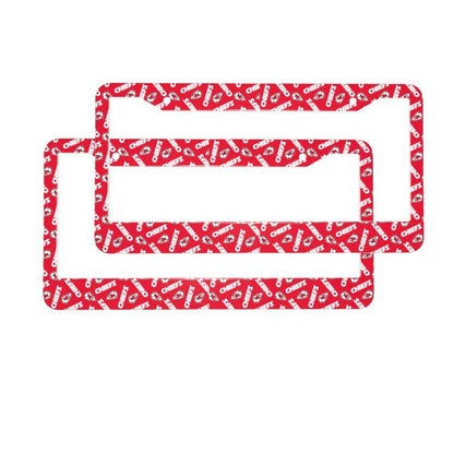 Kansas City Chiefs Print front rear license plate holder circular hole license plate holder (one pair)