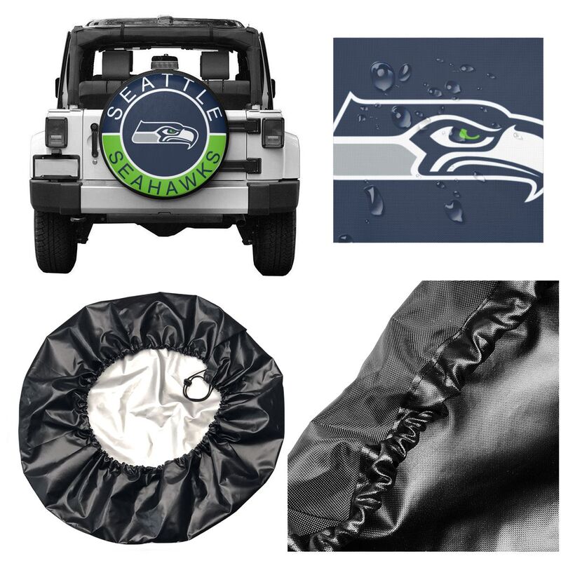 Seattle Seahawks Printed tire protection cover car spare tire dust protection covers