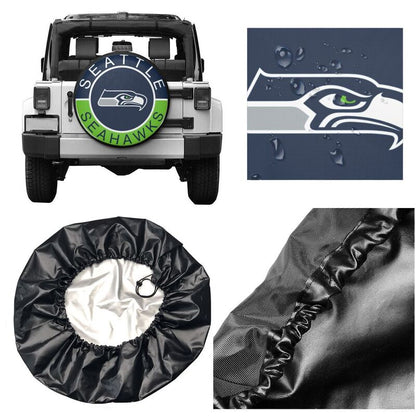 Seattle Seahawks Printed tire protection cover car spare tire dust protection covers