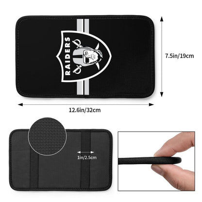 Car armrest box pad Las Vegas Raiders2 Printed central armrest box pad anti slip pad