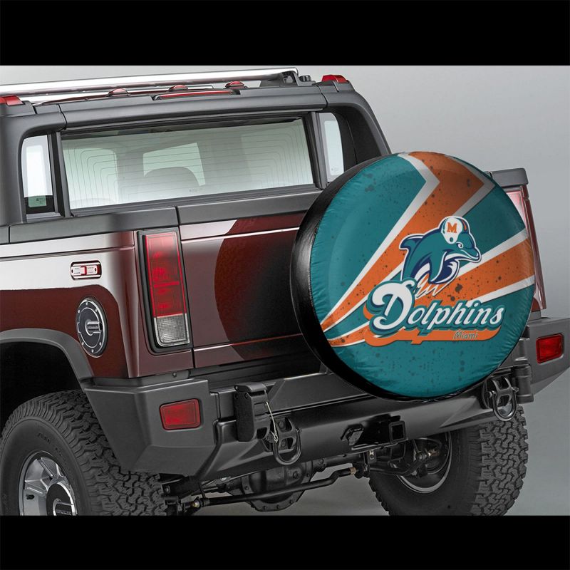 Miami Dolphins printed car tire cover dustproof and waterproof tire cover