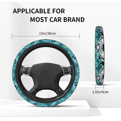 Philadelphia Eagles 2 Printed elastic steering wheel cover car steering wheel protective cover