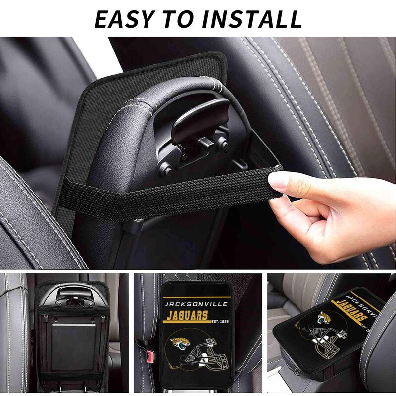 Jacksonville Jaguars Print car armrest box cushion armrest protective cover
