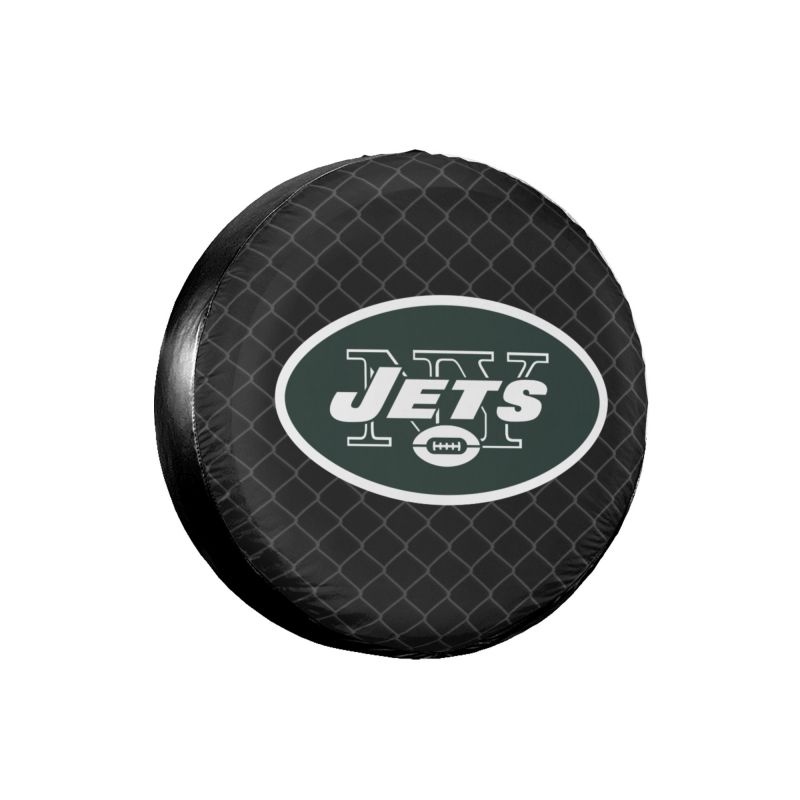 New York Jets Grid background car tire waterproof dustproof protective cover