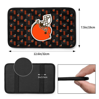 Cleveland Browns printed Car handrail cushion Personalized car armrest cover