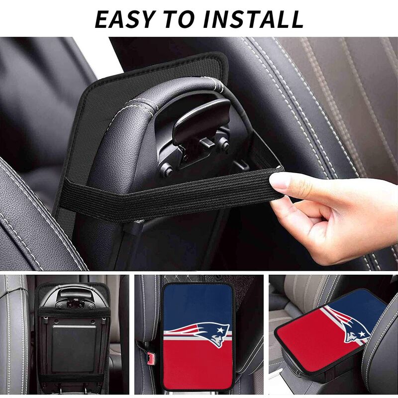 New England Patriots Printed car armrest box pad anti-abrasion pad