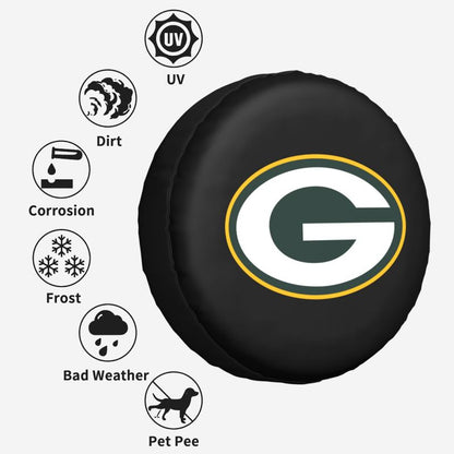 Green Bay Packers 2  Car tire protective cover waterproof and dustproof tire cover