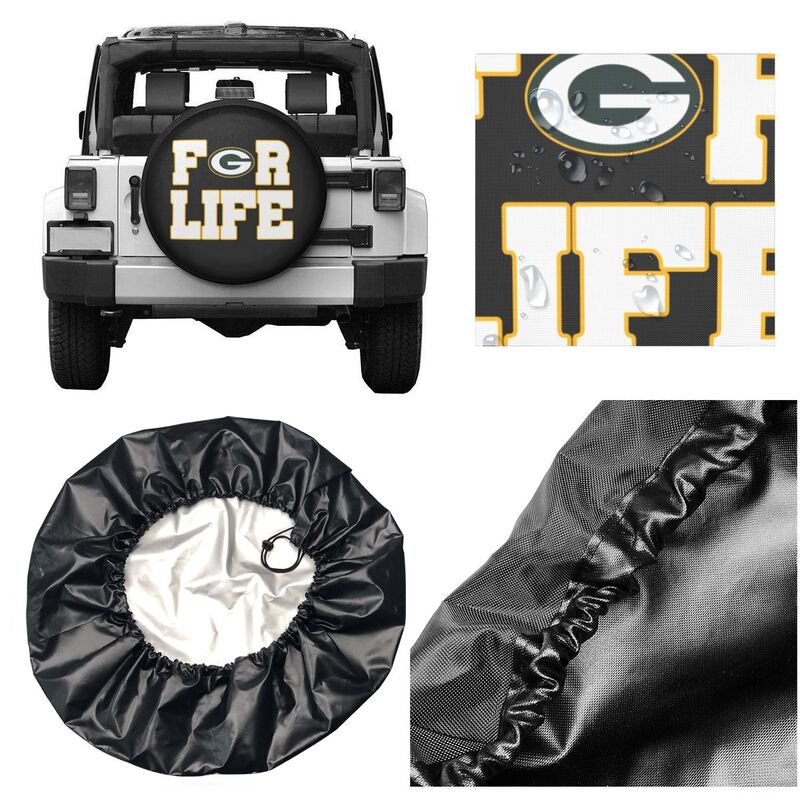 Green Bay Packers Printing tire protection cover car spare tire dust protection cover