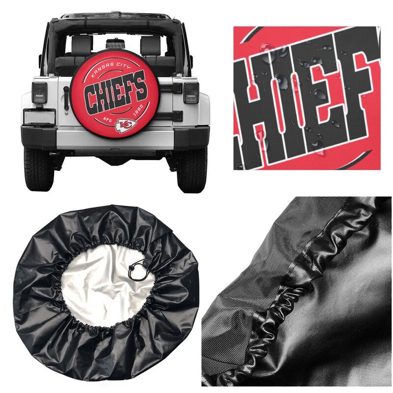 Kansas City Chiefs Printing car tire protection cover car spare tire dust protection cover
