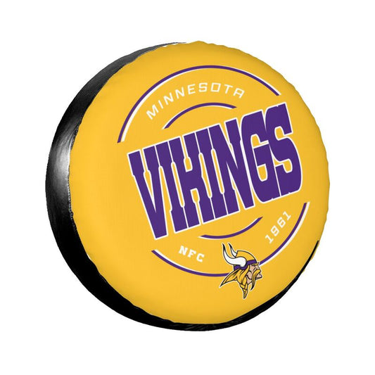 Minnesota Vikings Printed tire protection cover car spare tire dust protection cover
