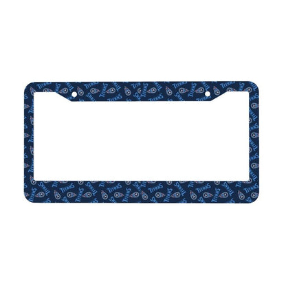 Tennessee Titans Print front rear license plate holder circular hole license plate holder (one pair)